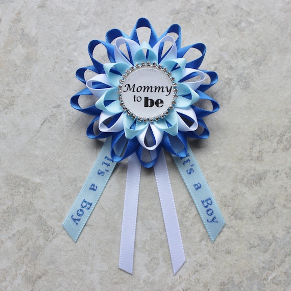 Boy Baby Shower Pin Baby Boy Shower Corsage Mommy to Be