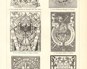 1903 Vintage Print of Bookplates or Ex-librīs