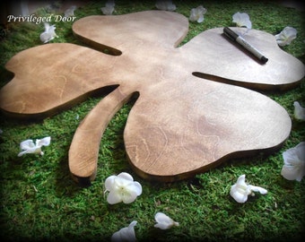 Irish Wedding Guest Book Alternative. Irish Wedding Guest Book. Rustic Shamrock Guest Book. Four Sizes.