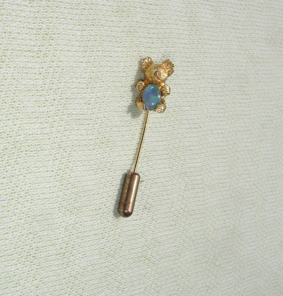Vintage Australian Opal Koala Bear Hat Pin