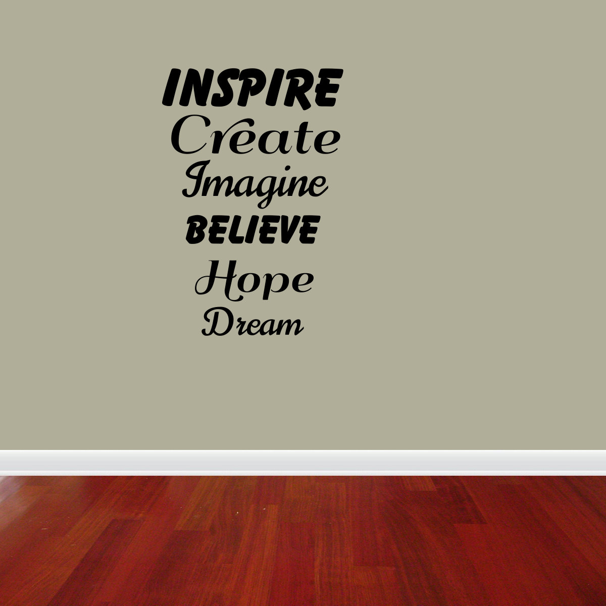 Wall Decal Quote Inspire Create Imagine Believe Hope Dream