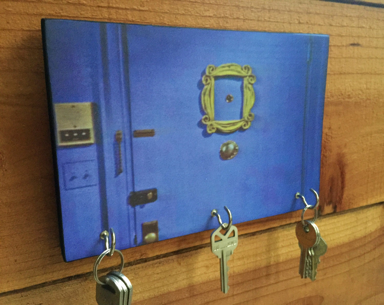 SALE Key Holder FRIENDS TV Show Key Holder & Wood by BoWinston