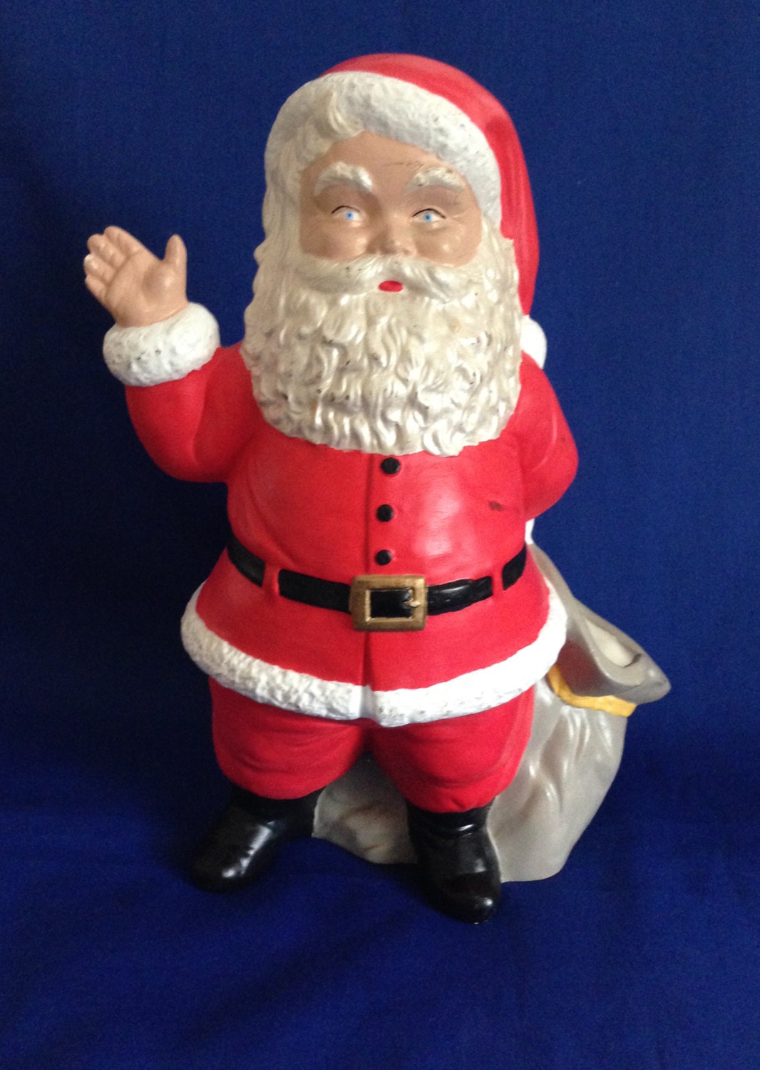 1970s Duncan Ceramics Hand Painted Christmas Santa Claus