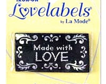 IRON ON Personalised Garment LABELS - 4 designs, for your handmade clothes and gifts - pack of 4 (2nd listing) - Free Worldwide Postage