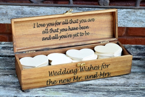 Wedding Advice Box - Guest Book - Wedding Guest Book Alternative - Wedding Wishing Well - Rustic Wedding Decor - Rustic Chic Wedding by CountryBarnBabe