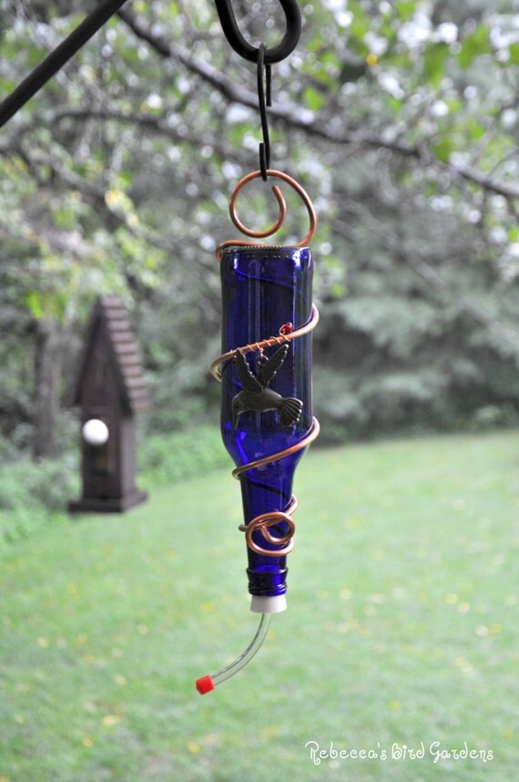 Glass Bottle Hummingbird Feeder The Sweet Shoppe