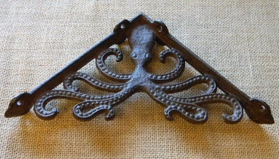 Cast Iron Victorian Style Octopus Shelf Bracket