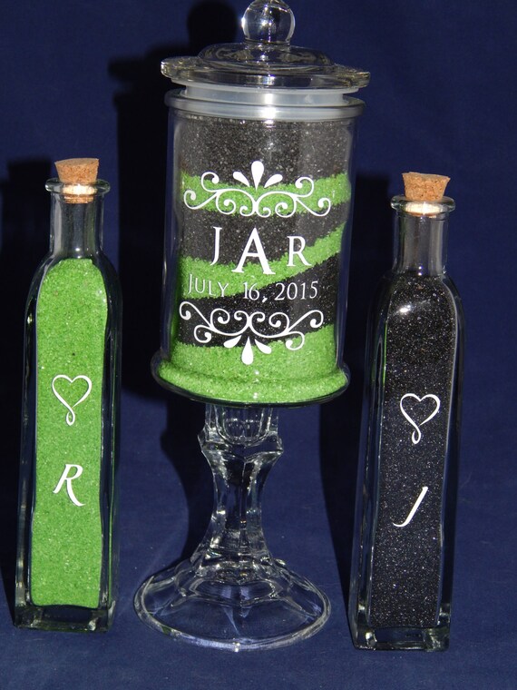 Etched Unity Sand Ceremony Jar Set personalized by MagicallyEtched
