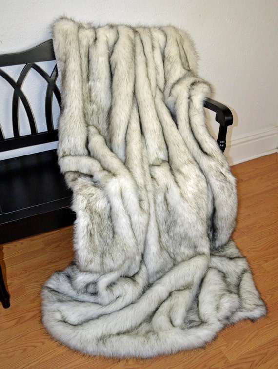 Desert Coyote Faux Fur Throw - Faux Fur Throws, Fabric and ...