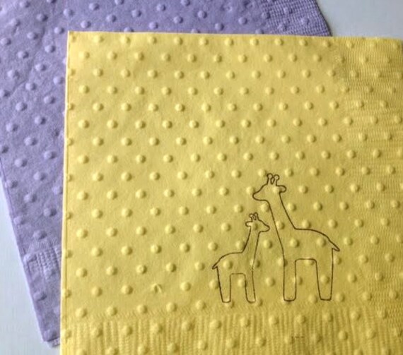 Paper Napkins Giraffe Napkin Baby Shower by SelfishNecessities