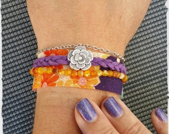 Cuff multi-row chirimen
