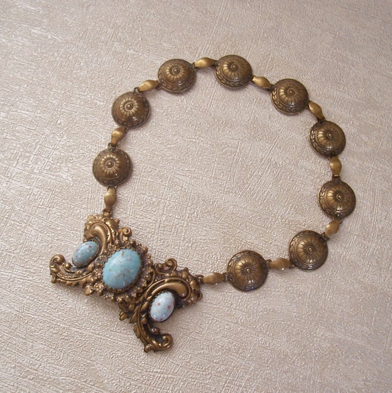 Vintage Karu Brass Necklace Vintage Karu Fifth Avenue