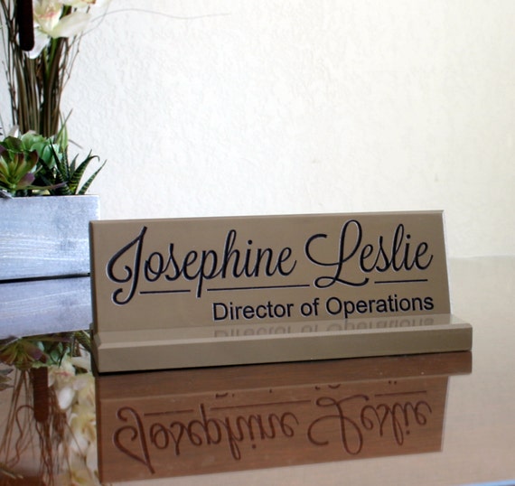 Office Desk Name Sign Personalized Carved by ColumbiaRiverSigns