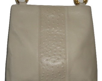 giani bernini white shoulder bag