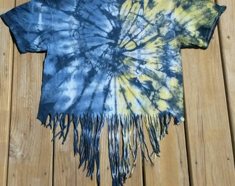 tie dye shirt fringe