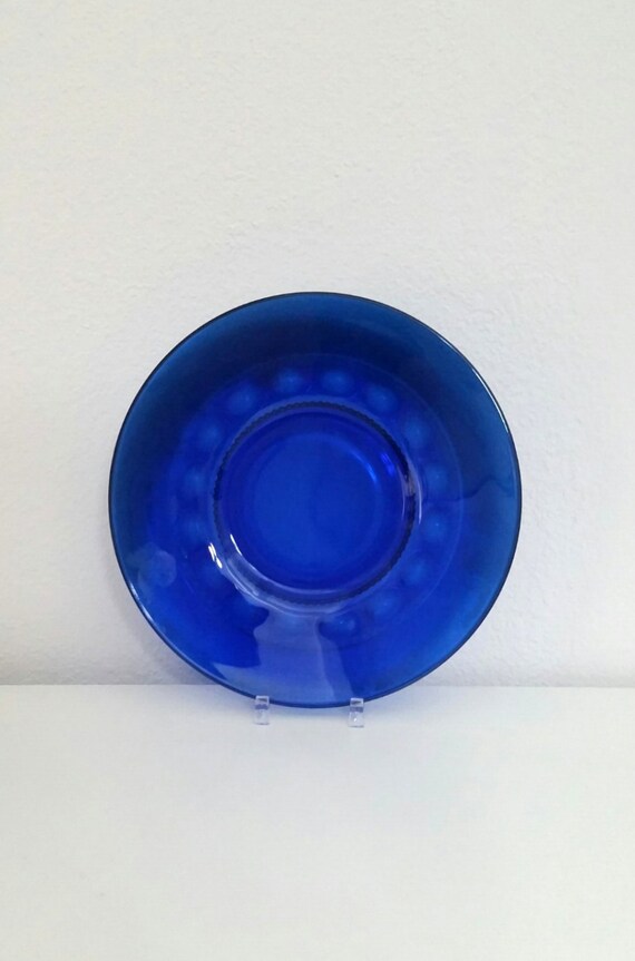 Cobalt Blue Salad Plates Indiana Kings Crown Glass Kitchen