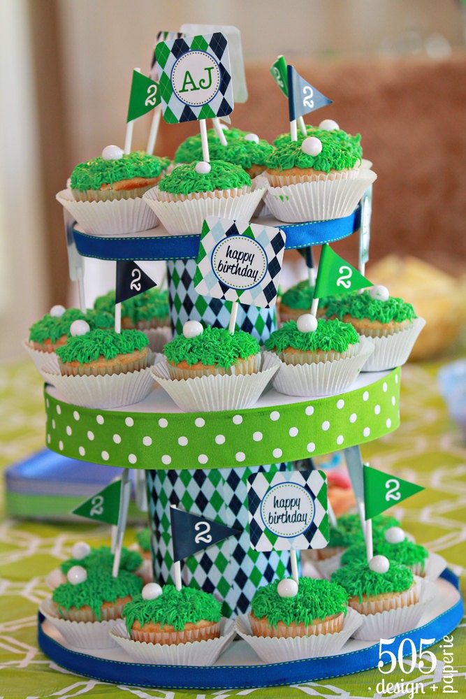 Golf Party Cupcake Toppers INSTANT DOWNLOAD Printable