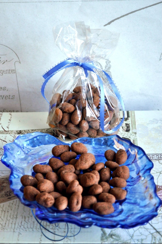 Jordan Almonds covered with Dark Chocolates Handmade artisan