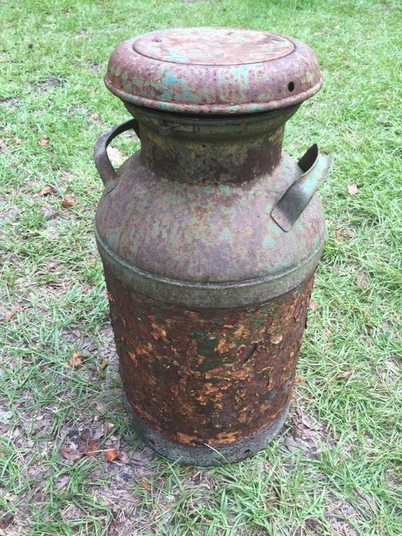 Vintage Milk Can Milk Jug Farmhouse Decor by ... Vintage Milk Can Milk Jug Farmhouse Decor by