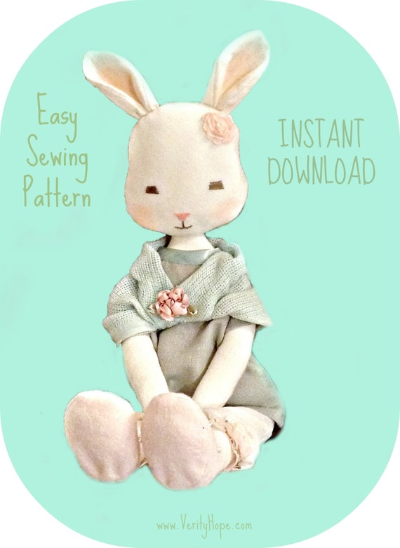 bunny rabbit / cloth doll sewing pattern / by VerityHopesWardrobe