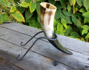 Hand Forged Drinking Horn Stand