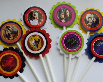 Set of 12 Disney Descendants Cupcake Toppers