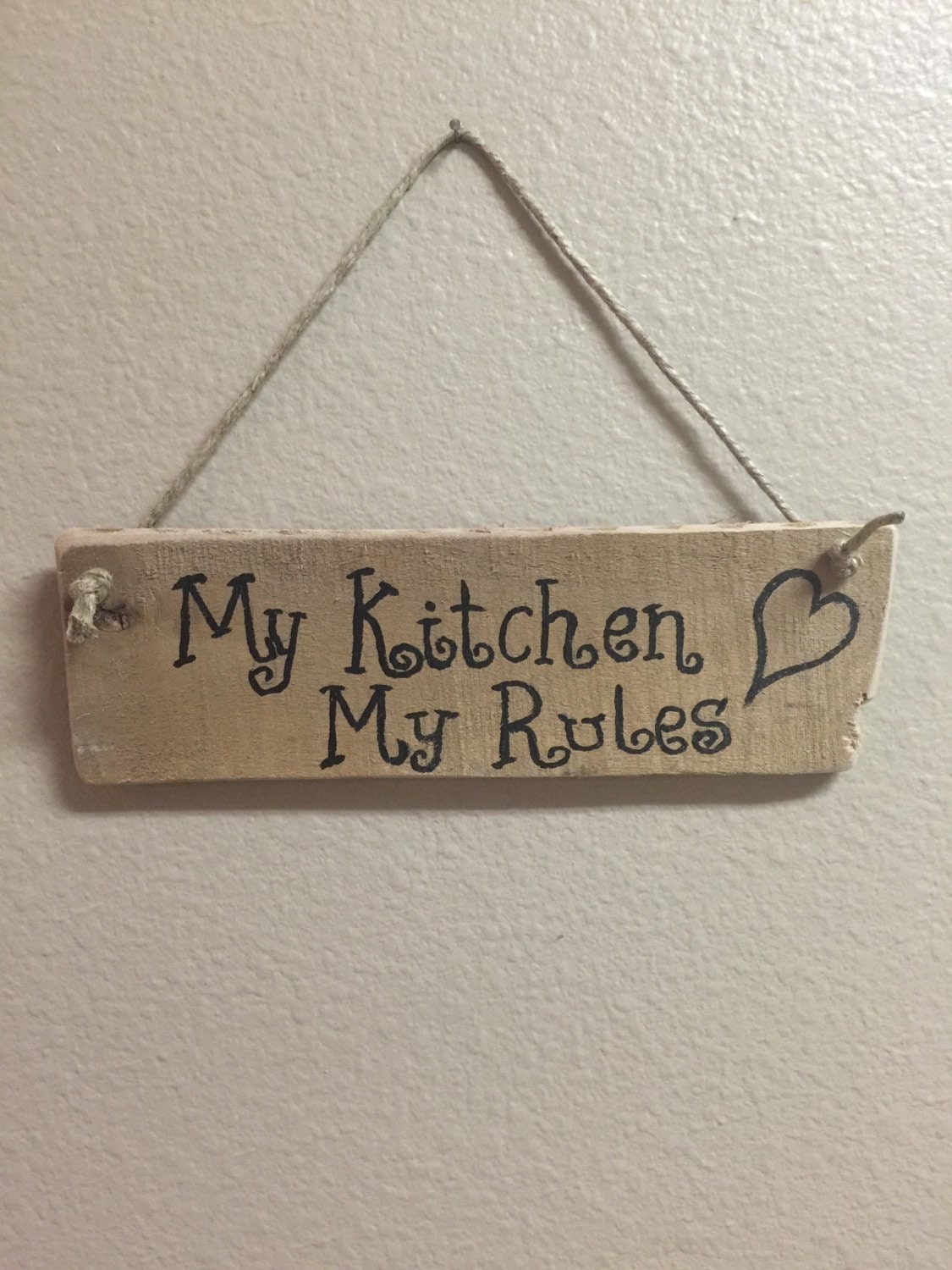 Rustic kitchen signs My kitchen My rules Country kitchen sign