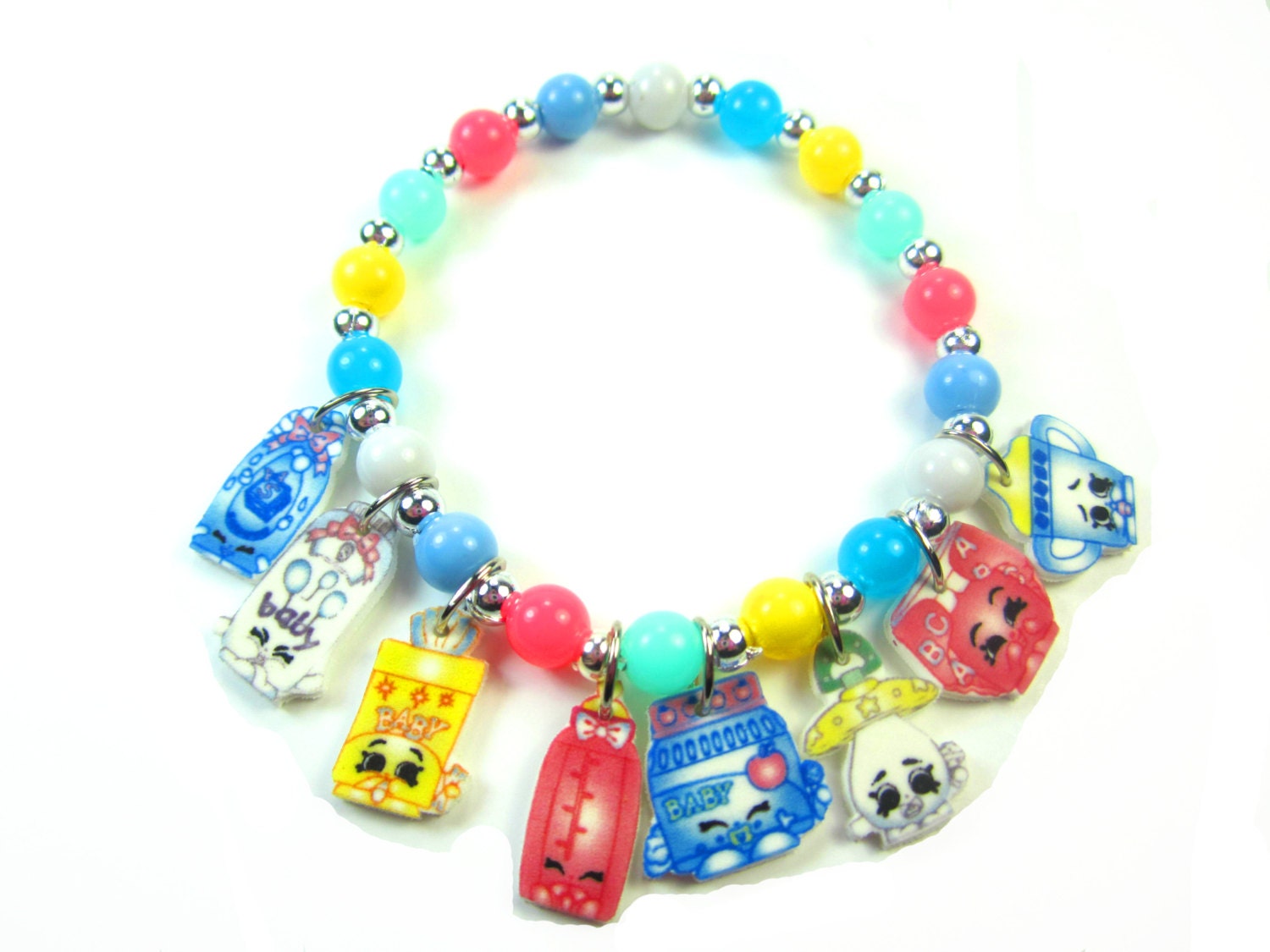 Shopkins Charm Bracelet Shopkins Jewelry by ChildishAntics on Etsy