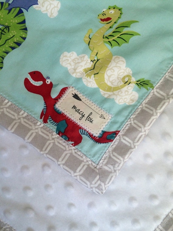 Blue Dragon Baby/Toddler Blanket