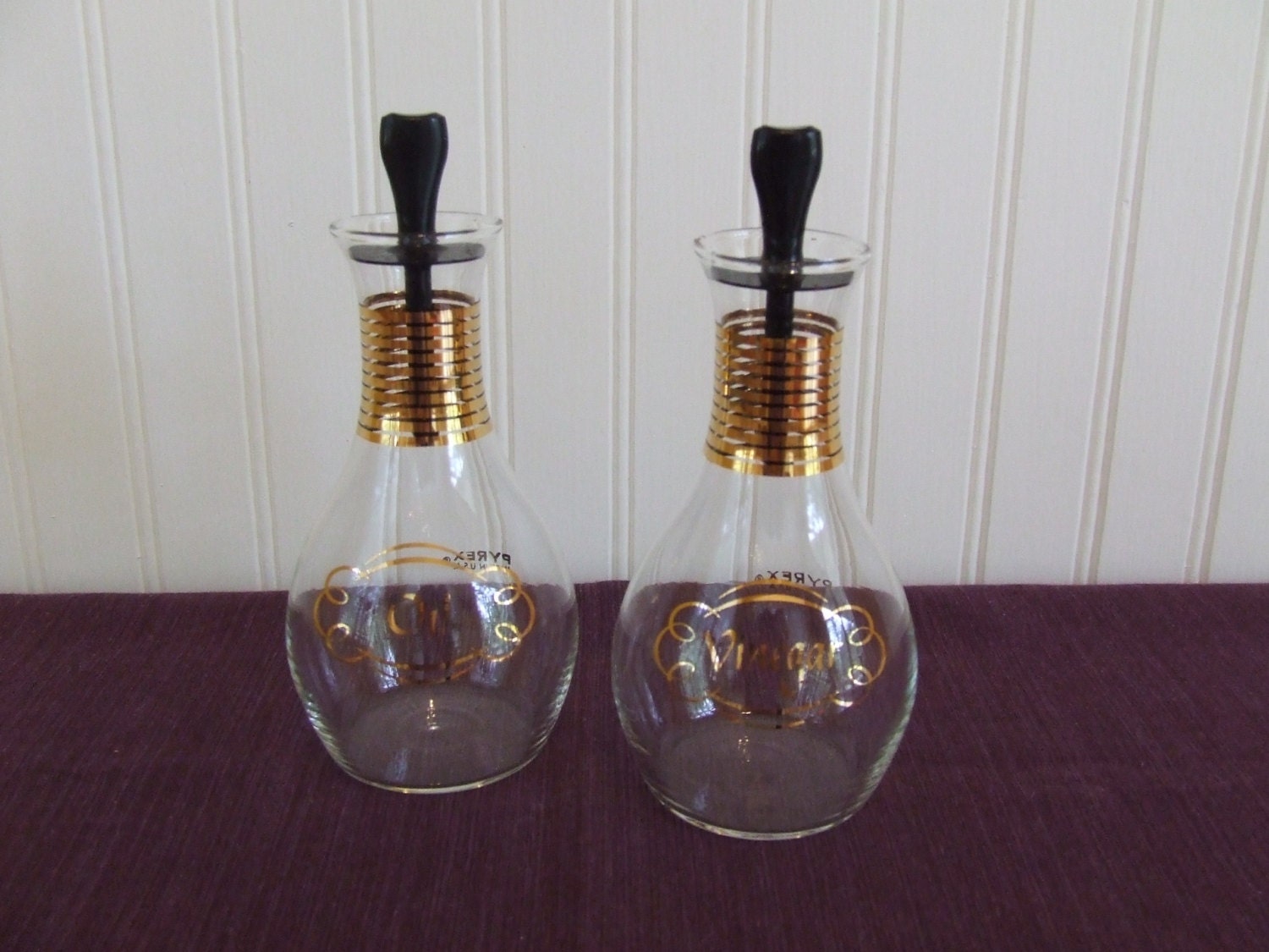 Vintage Pyrex Oil and Vinegar Cruet Set Haute Juice