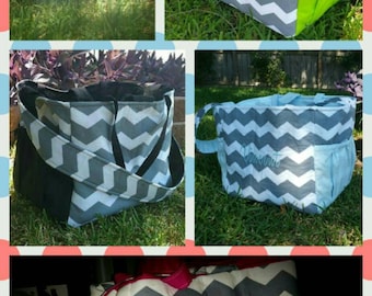 XL Diaper Bag, Extra Large Diaper Bag, Large Diaper Bag, Double Diaper Bag, Chevron Diaper Bag, Custom Diaper Bag, Gray Chevron Diaper bag