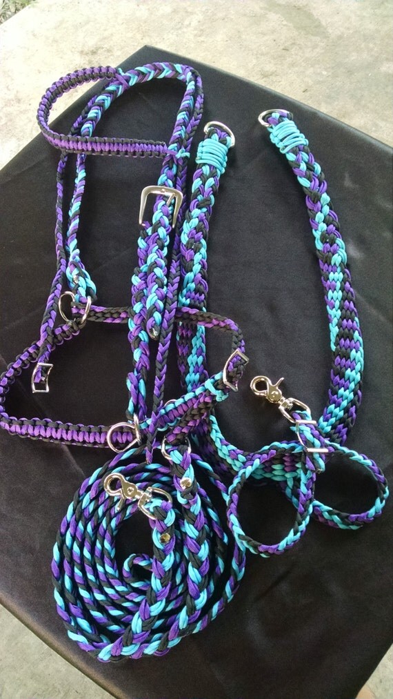 Horse Tack Paracord Breast Collar Set w/ Bitless Attachment