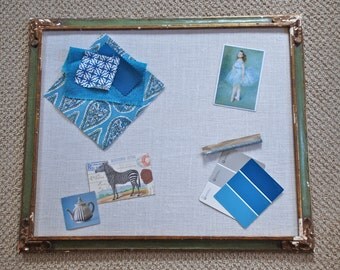 Decorative Vintage Frame Bulletin Board, Burlap and Vintage Frame Bulletin Board, 20 x 24" Bulletin Board