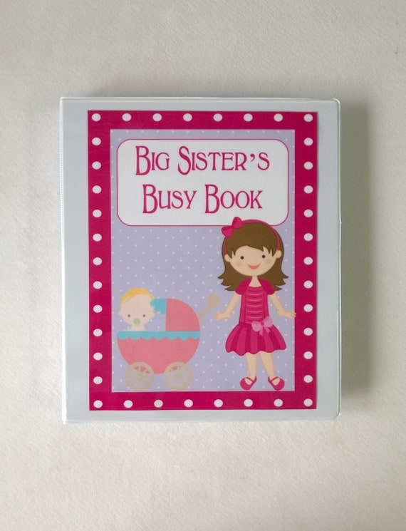 Big Sister Busy Book Quiet Book Dry Erase Velcro Activity
