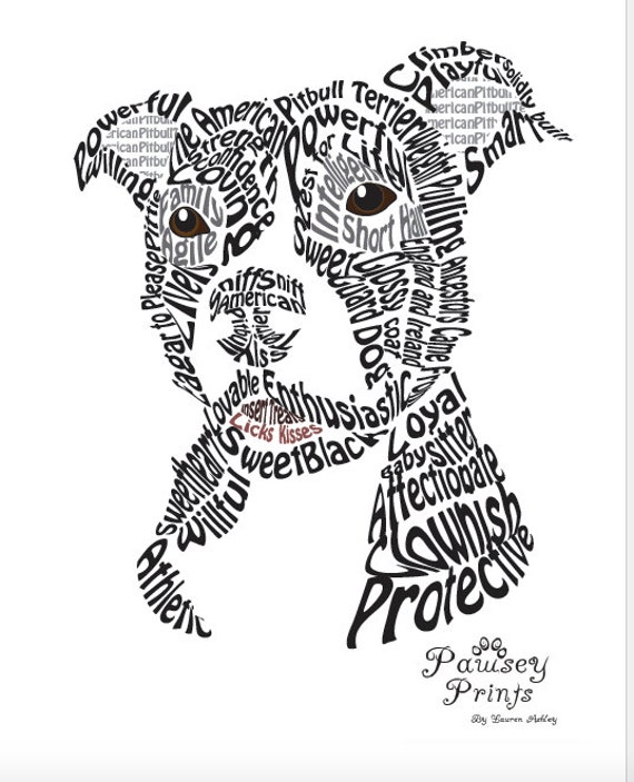 Download ALL COLORS American Pit Bull Terrier Word Art