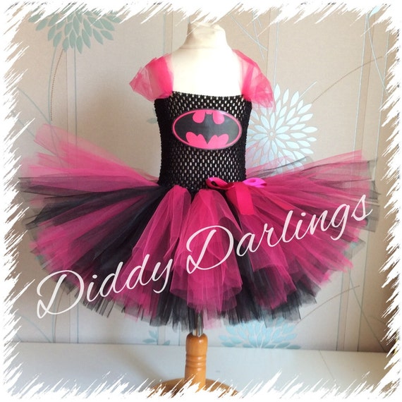 Batman Tutu Dress. Batgirl Tutu Dress. Inspired Handmade
