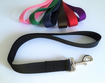 Dog Leash - Short Leash - Training Leash - Traffic Leash - Traffic Lead - 1" Wide Training Lead - 7 Colors Available