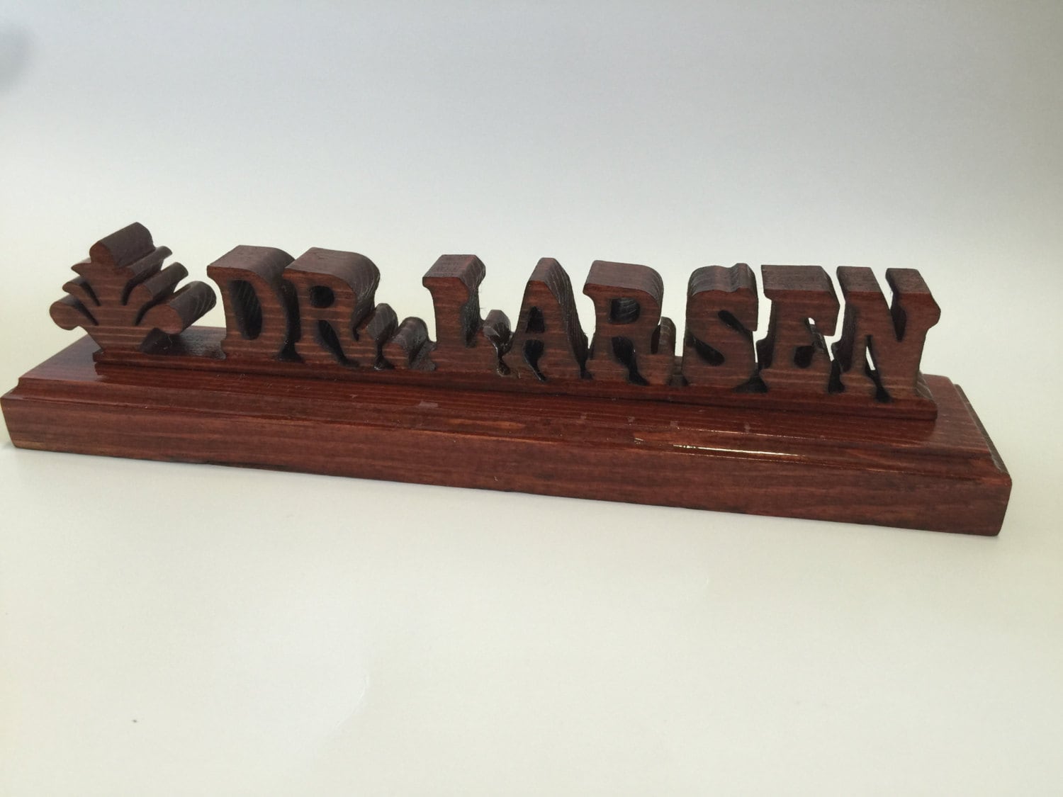 Custom Wood Desk Name Plate Pine and Cedar by MemorableTimbers