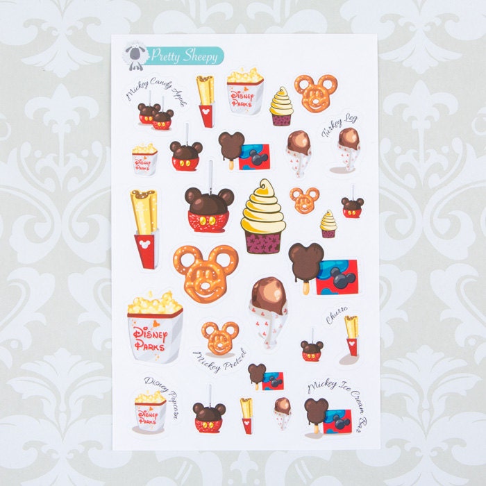 d143 disney parks snacks treats stickers by prettysheepy