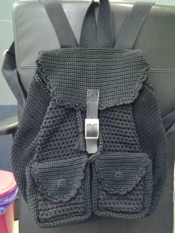 large crochet backpack