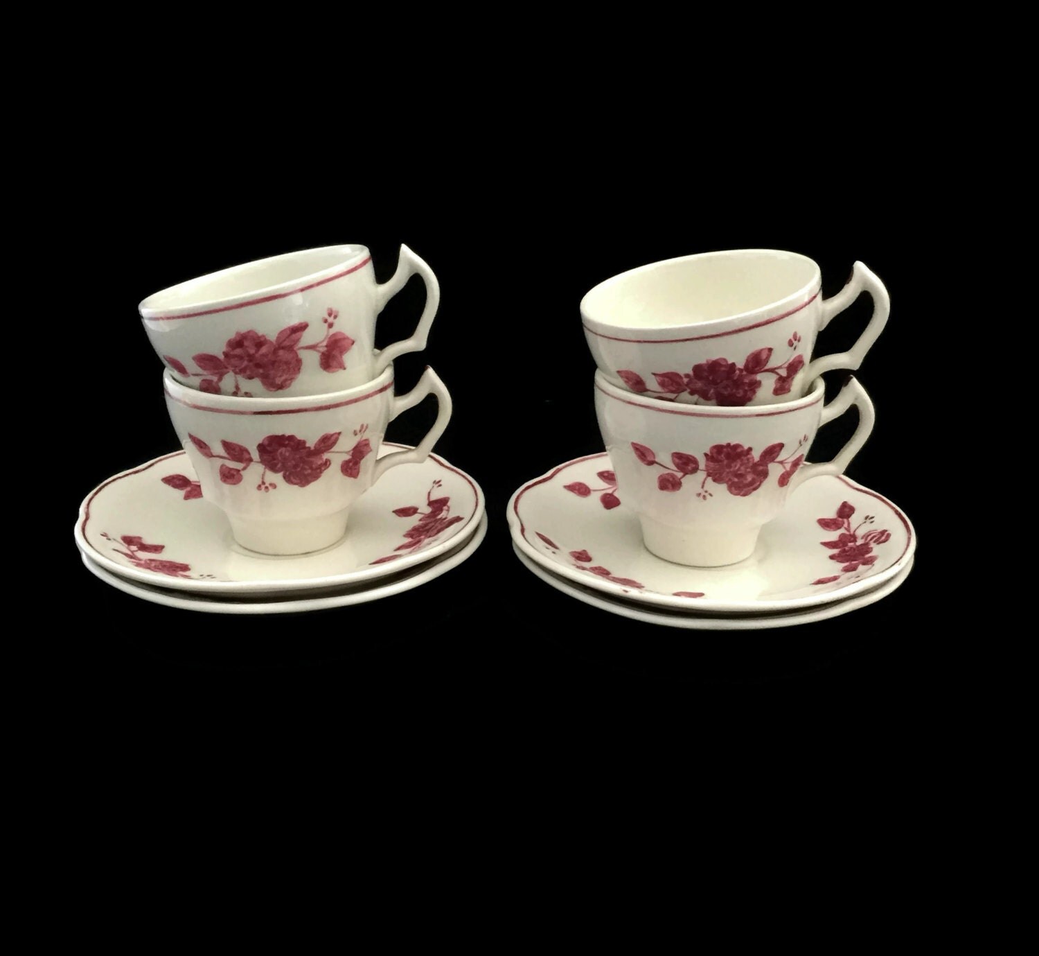 Vintage Demitasse Cups and Saucers Espresso Cups and Saucer
