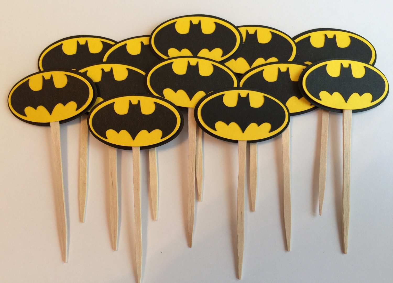 Handmade Batman Cupcake Toppers Set of 12