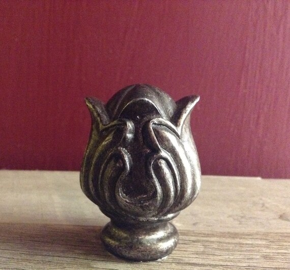 Rosebud Aged Lamp Finial / Unique Lamp by LitUpInteriorDesign