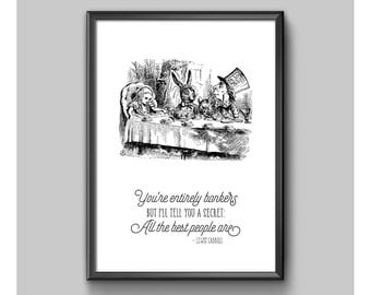 Print - Alice In Wonderland - Entirely Bonkers