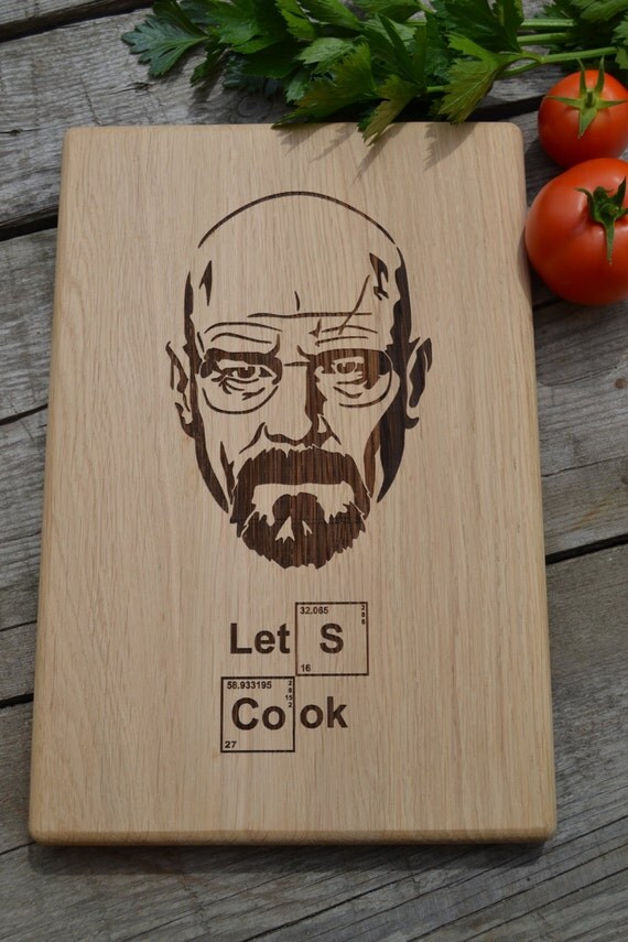 breaking bad heisenberg cutting board let s cook by woodencook breaking bad heisenberg cutting board let s cook by woodencook