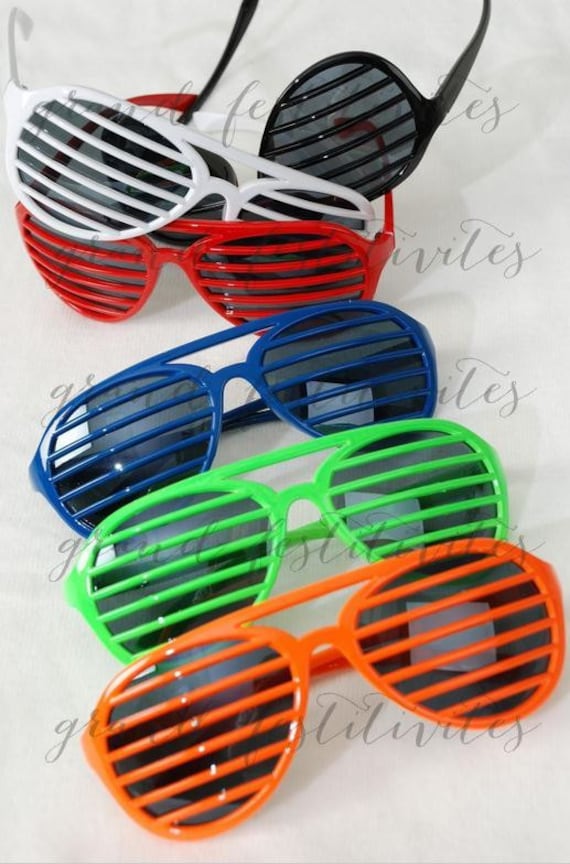 Items Similar To Shutter Shades Sunglasses Custom Decal Sunglasses Theme Parties Wedding 