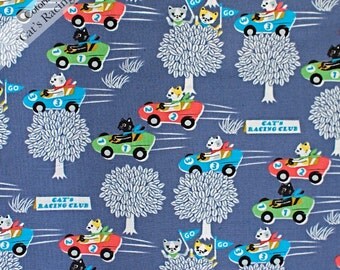 Cats Racing Club Yuwa Fabrics Japan