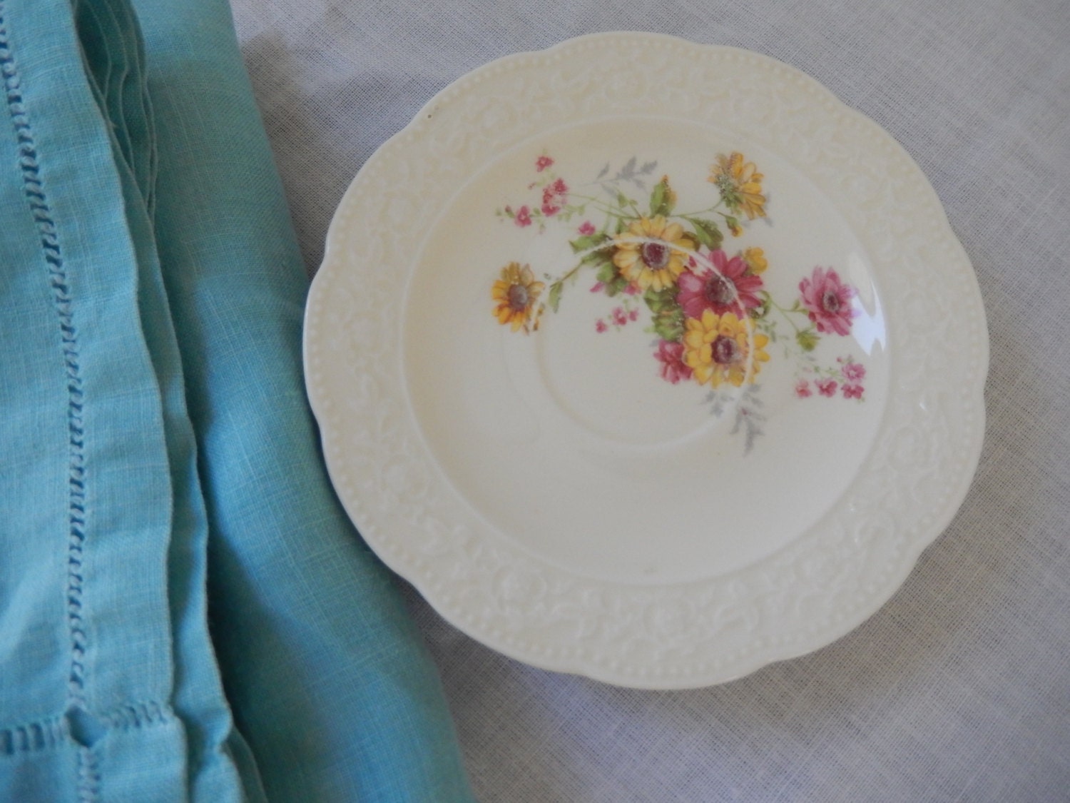 Floral Dinner Plates The Edwin M. Knowles China by OldenDayCharm