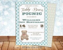Teddy Bears Picnic Invitation - Teddy Bear Invitation - Teddy Bear ...