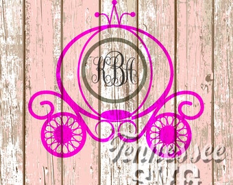 Princess Carriage SVG, Cinderella Carriage SVG, instant download PNG